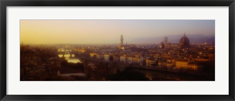 Framed High angle view of Florence, Italy Print