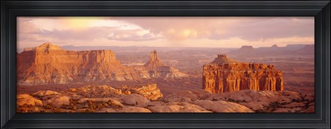 Framed Rock formations on a landscape, Canyonlands National Park, Utah, USA Print