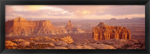 Framed Rock formations on a landscape, Canyonlands National Park, Utah, USA Print