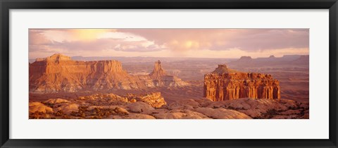 Framed Rock formations on a landscape, Canyonlands National Park, Utah, USA Print