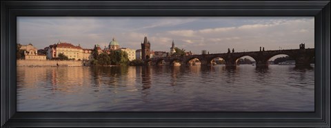 Framed Charles Bridge Vltava River Prague Czech Republic Print