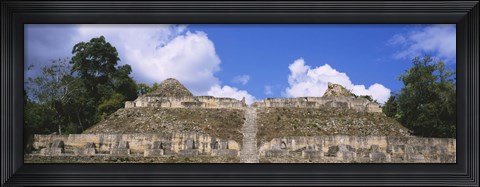 Framed Old ruins of a temple, El Caracol, Cayo District, Belize Print