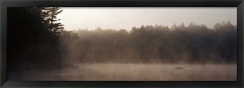 Framed Morning Mist Adirondack State Park Old Forge NY USA Print