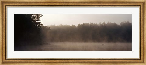 Framed Morning Mist Adirondack State Park Old Forge NY USA Print