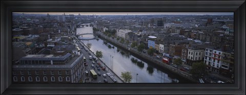 Framed High angle view of a city, Dublin, Leinster Province, Republic of Ireland Print