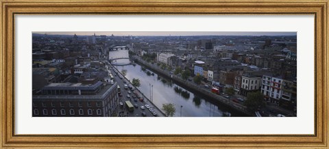 Framed High angle view of a city, Dublin, Leinster Province, Republic of Ireland Print
