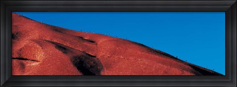 Framed Climbers Ayers Rock Uluru Park Australia Print