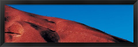 Framed Climbers Ayers Rock Uluru Park Australia Print