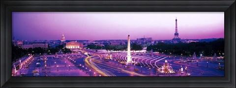 Framed Dusk Place de la Concorde Paris France Print