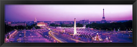 Framed Dusk Place de la Concorde Paris France Print