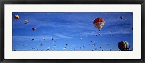 Framed Low angle view of hot air balloons, Albuquerque, New Mexico, USA Print