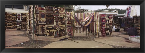 Framed Textile products in a market, Ecuador Print