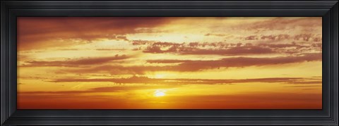 Framed Sunset, Santorini, Greece Print