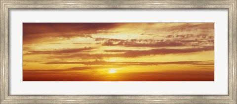Framed Sunset, Santorini, Greece Print