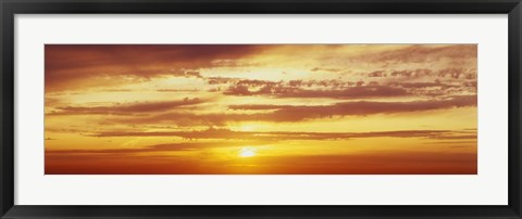 Framed Sunset, Santorini, Greece Print