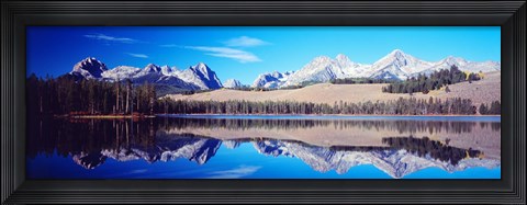 Framed Little Redfish Lake Mountains ID USA Print