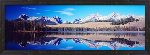Framed Little Redfish Lake Mountains ID USA Print