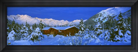 Framed Cabin Mount Alyeska, Alaska, USA Print