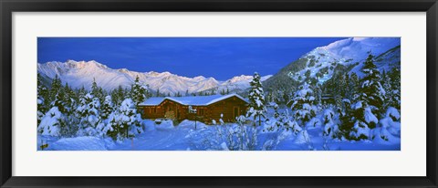 Framed Cabin Mount Alyeska, Alaska, USA Print