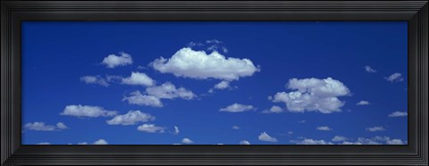 Framed Clouds against a deep blue sky Print