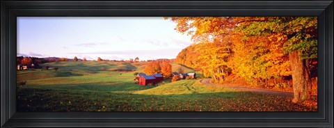 Framed Fall Farm VT USA Print