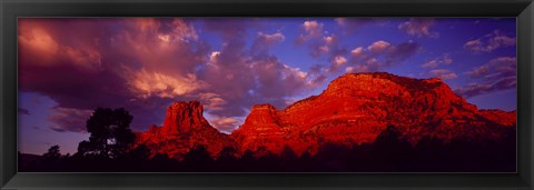 Framed Rocks at Sunset Sedona AZ USA Print