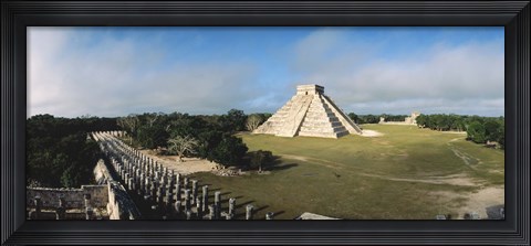 Framed Pyramid Chichen Itza Mexico Print
