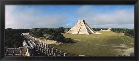 Framed Pyramid Chichen Itza Mexico Print