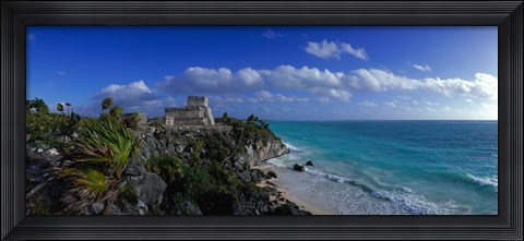 Framed El Castillo Tulum Mexico Print