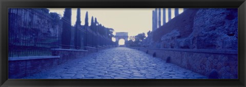 Framed Roman Forum, Rome, Lazio, Italy (black and white) Print