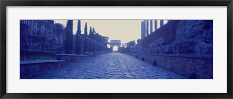 Framed Roman Forum, Rome, Lazio, Italy (black and white) Print