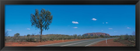 Framed Road Ayers Rock Uluru-Kata Tjuta National Park Australia Print