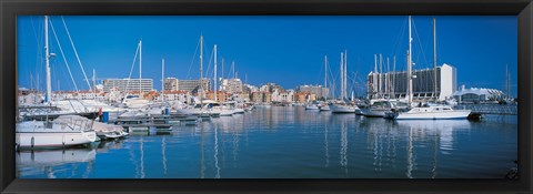 Framed View of a marina, Algarve Portugal Print