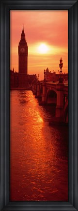 Framed Big Ben at dusk, London England Print