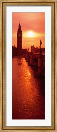 Framed Big Ben at dusk, London England Print