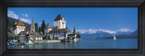 Framed Oberhofen Castle w\ Thuner Lake Switzerland Print