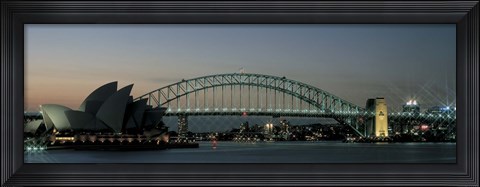 Framed Opera House &amp; Harbor Bridge Sydney Australia Print
