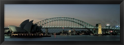 Framed Opera House &amp; Harbor Bridge Sydney Australia Print