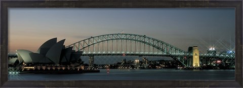 Framed Opera House &amp; Harbor Bridge Sydney Australia Print