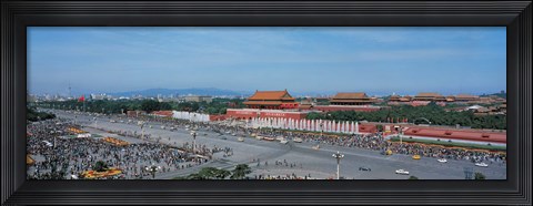 Framed Aerial view of Tiananmen Square Beijing China Print