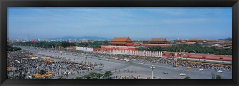 Framed Aerial view of Tiananmen Square Beijing China Print