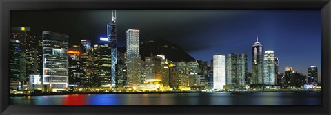 Framed View From Wanchai, Central District, Hong Kong Print