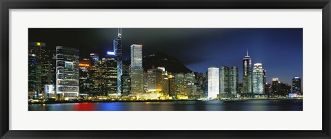 Framed View From Wanchai, Central District, Hong Kong Print