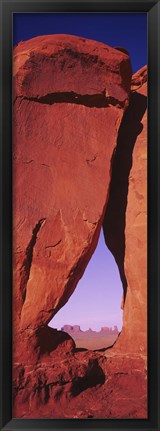 Framed Natural arch at a desert, Teardrop Arch, Monument Valley Tribal Park, Monument Valley, Utah, USA Print