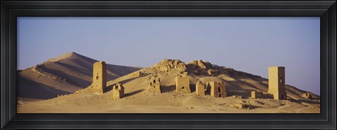 Framed Towers on a landscape, Funerary Towers, Palmyra, Syria Print
