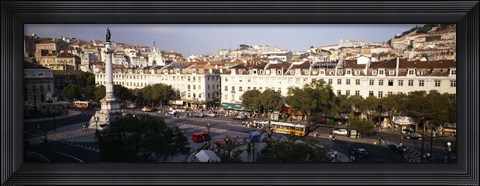 Framed High angle view of a city, Lisbon, Portugal Print