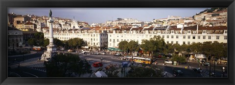 Framed High angle view of a city, Lisbon, Portugal Print