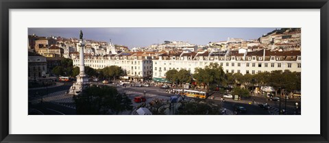 Framed High angle view of a city, Lisbon, Portugal Print