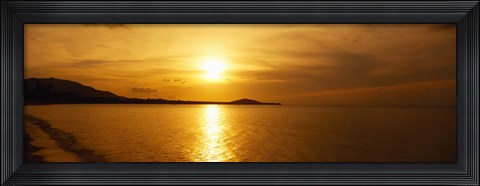 Framed Sunset over the sea, Ko Samui, Thailand Print