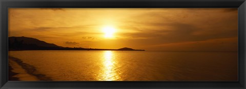 Framed Sunset over the sea, Ko Samui, Thailand Print